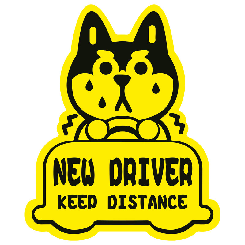 برچسب خودرو طرح new driver  کد 291