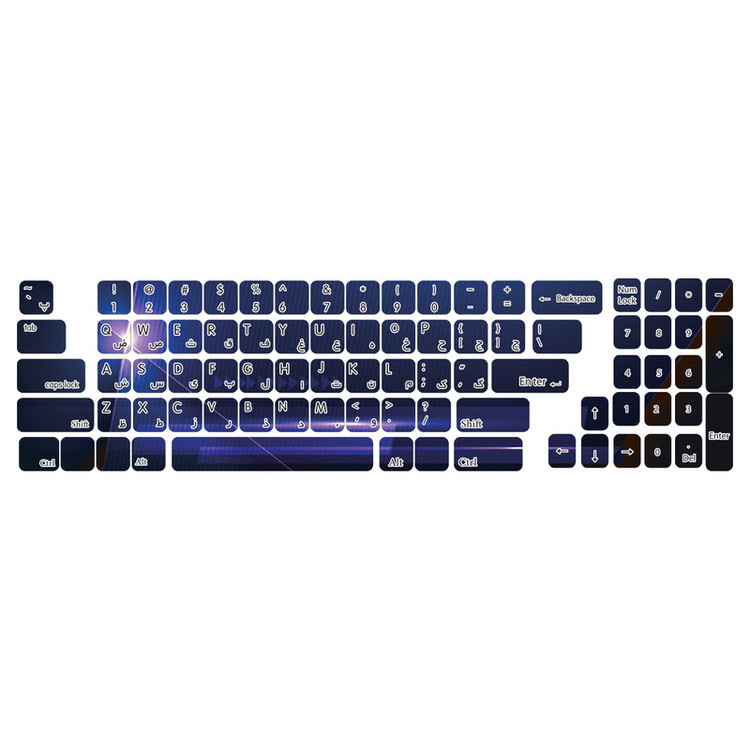 برچسب حروف فارسی کیبورد طرح رنگی کد DG-122