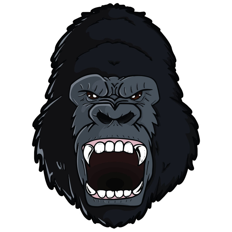 استیکر لپ تاپ طرح گوریل عصبانی کد 119