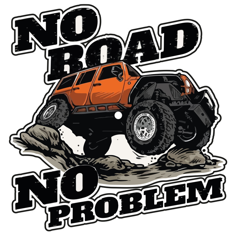 برچسب خودرو طرح no road کد 319