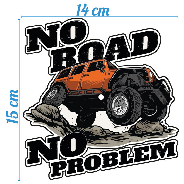 برچسب خودرو طرح no road کد 319