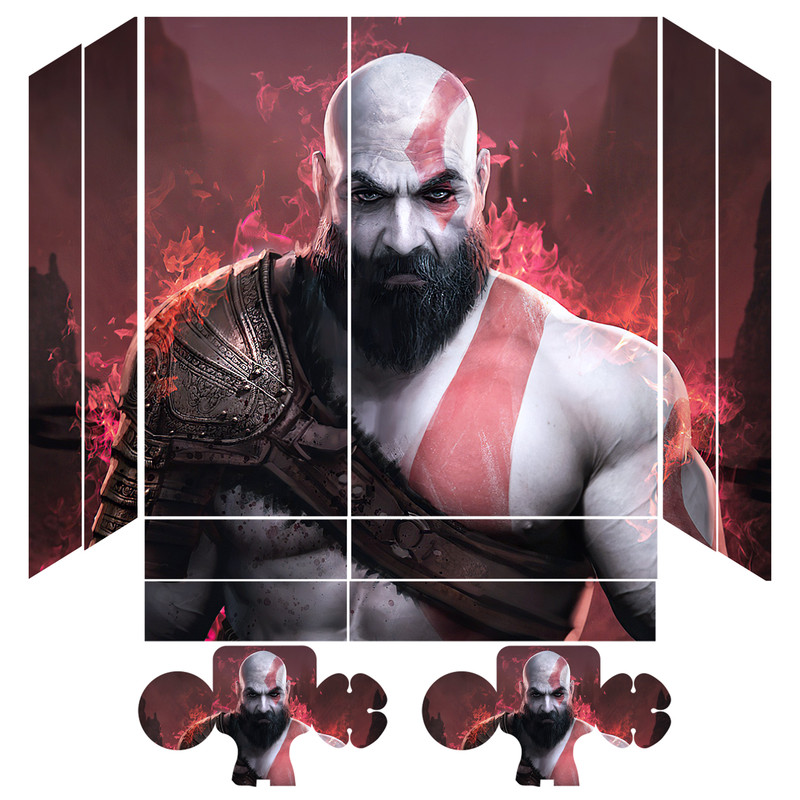 برچسب کنسول بازی مدل god of war کد 142 مجموعه 12 عددی