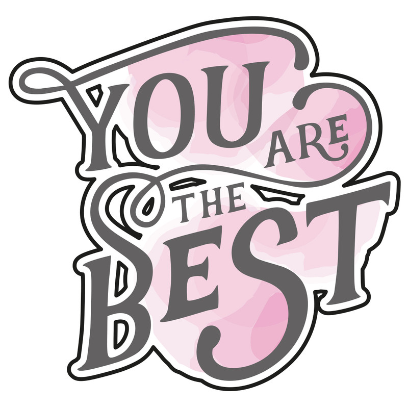 استیکر لپ تاپ مدل you are the best کد 335