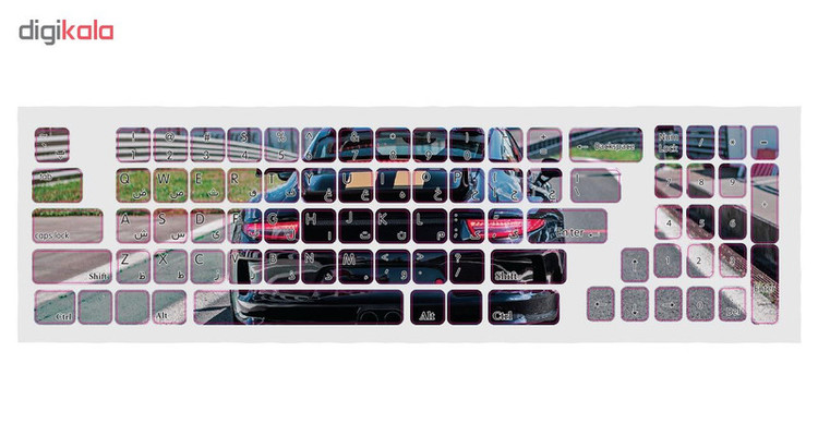 برچسب حروف فارسی کیبورد طرح ماشین کد 118